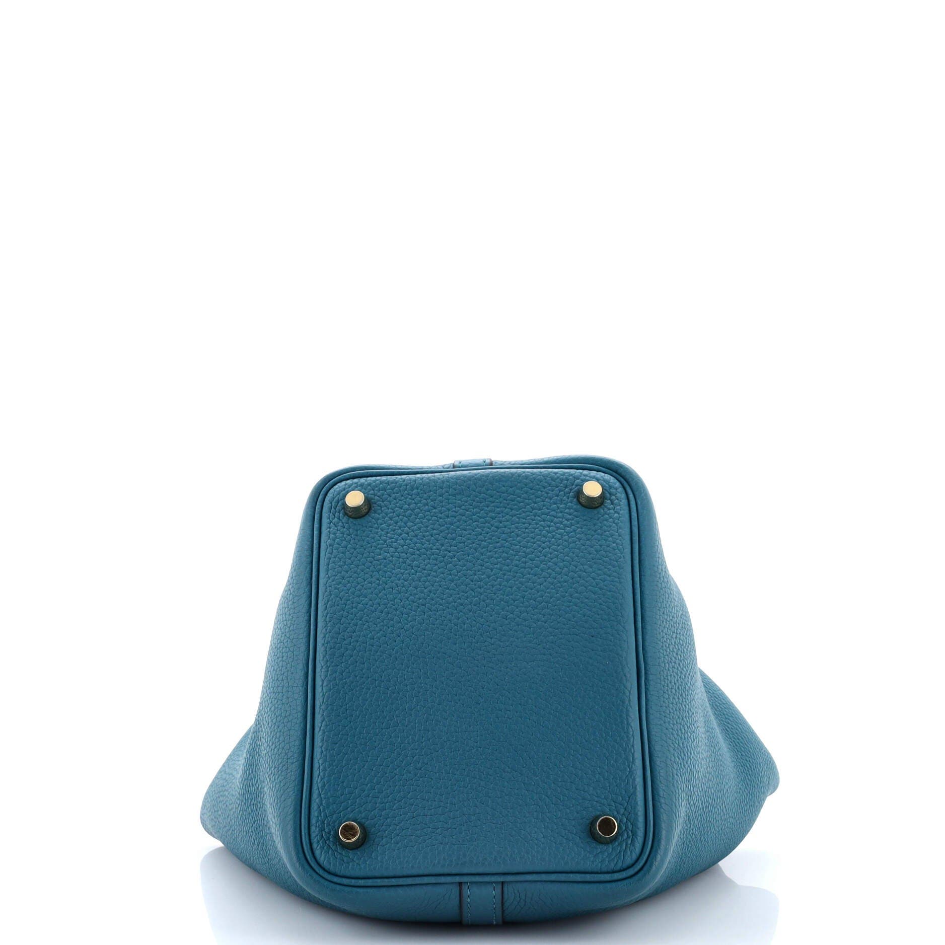 Pre-Owned Hermes Picotin Lock Bag Clemence PM, Alternate, color, Vert Bosphore