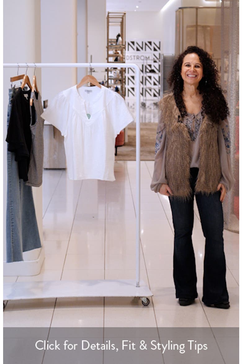 Sayer Organic Cotton Gauze Split Neck Top video