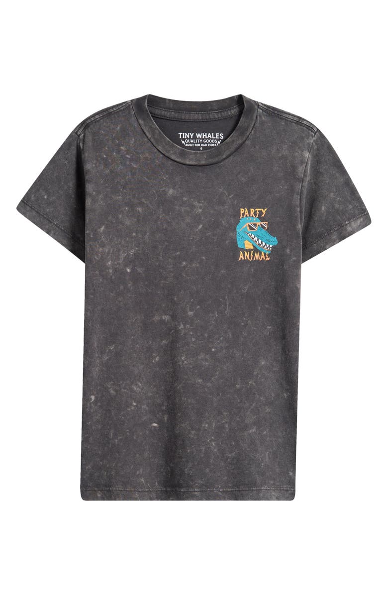 Tiny Whales Kids' Party Animal Graphic T-Shirt, Main, color, Mineral Black