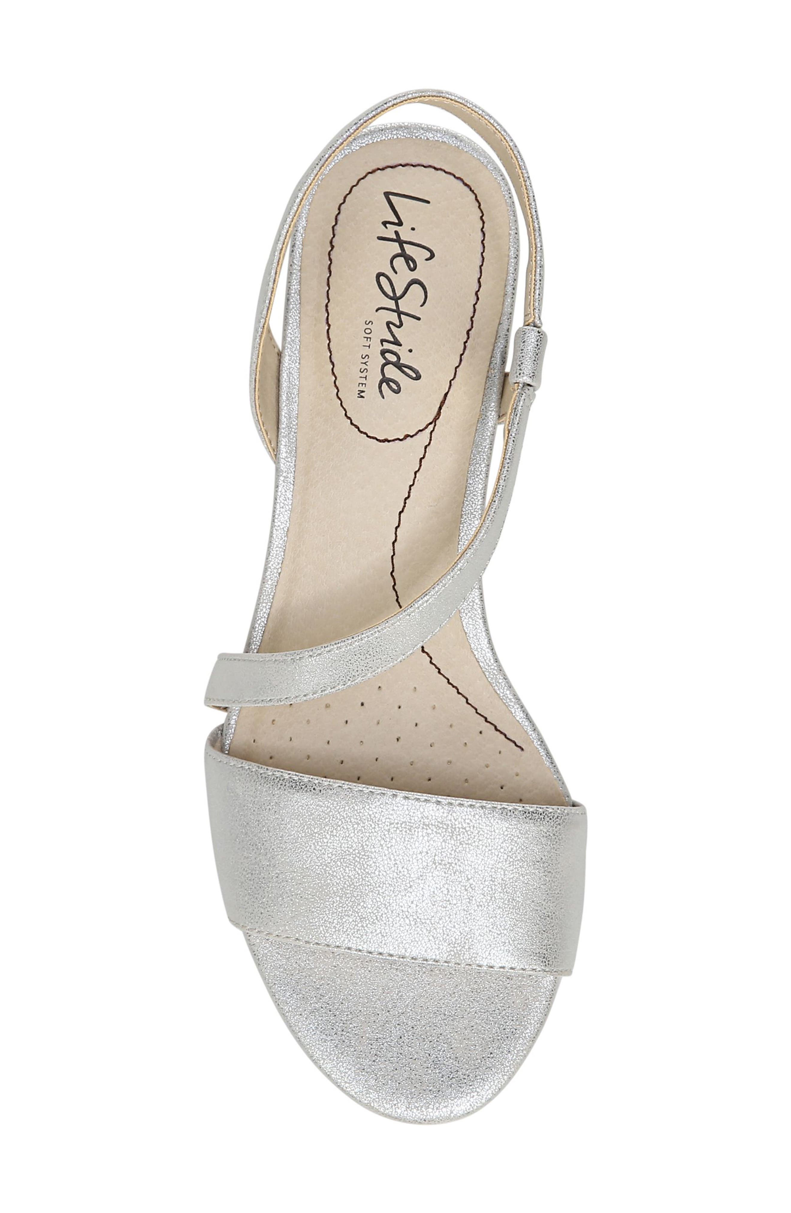 LifeStride Yasmine Wedge Sandal, Alternate, color, Silver