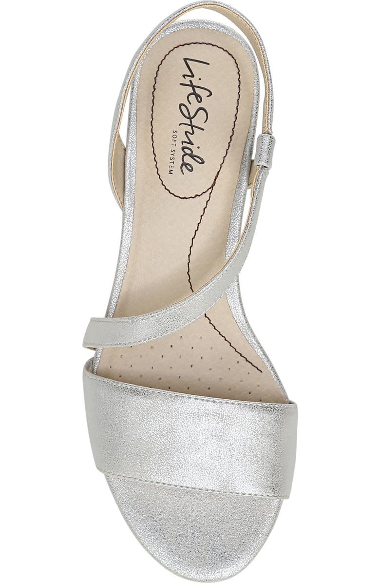 LifeStride Yasmine Wedge Sandal, Alternate, color, Silver