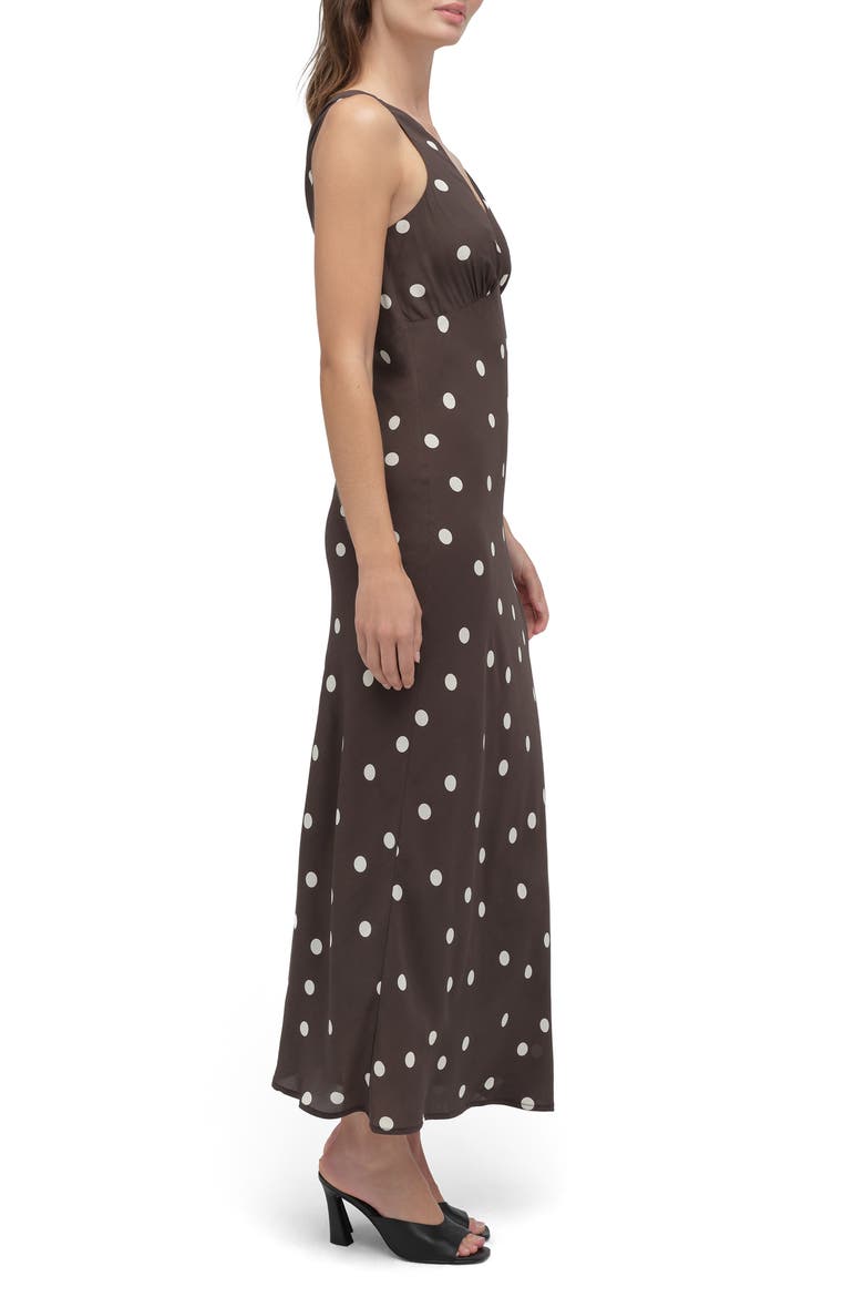The Anyday Anytime Sleeveless Maxi Dress, Alternate, color, ESPRESSO POLKA DOT