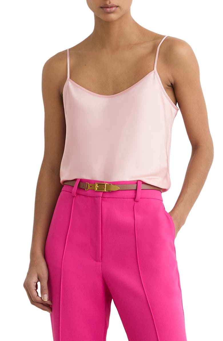 Reiss Corey Silk Camisole, Main, color, Pink