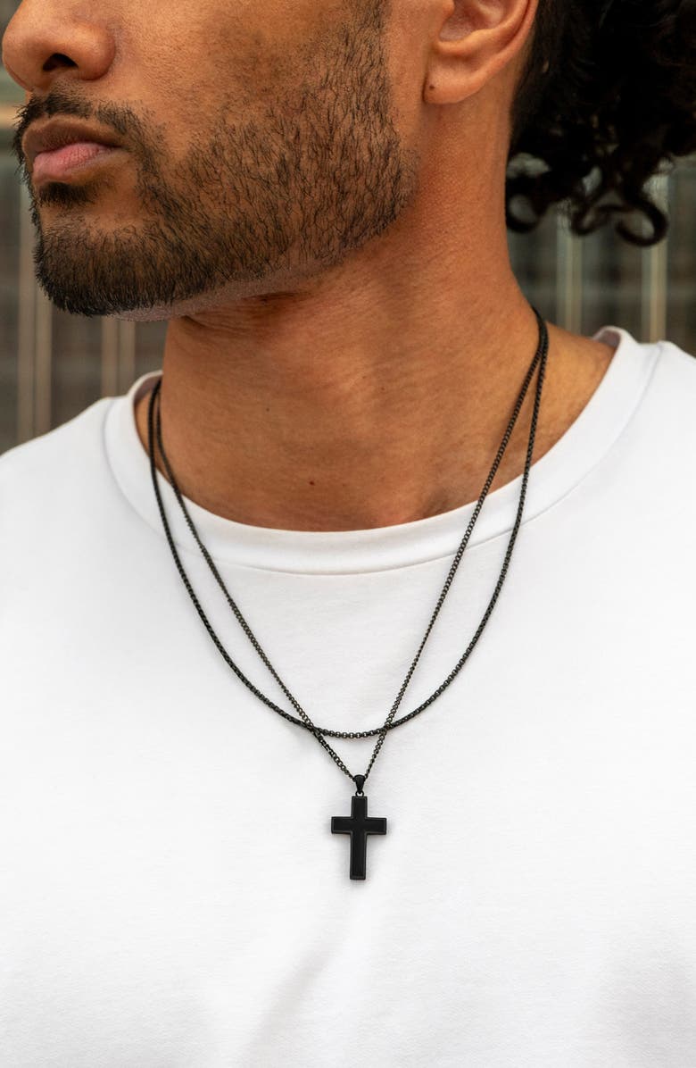 Vincero Men's Cross Pendant Necklace, Alternate, color,