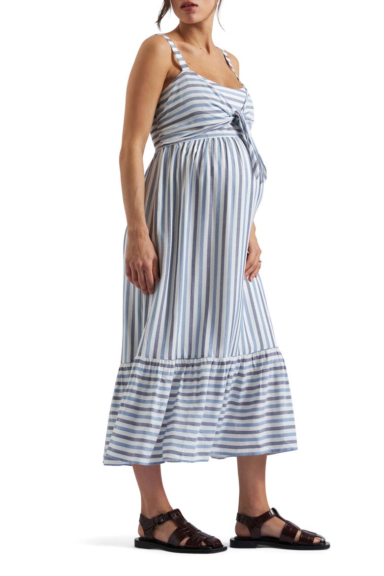 Lana Tie Front Dress, Alternate, color, SKY BLUE