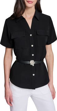 KARL LAGERFELD PARIS Belted Shirt