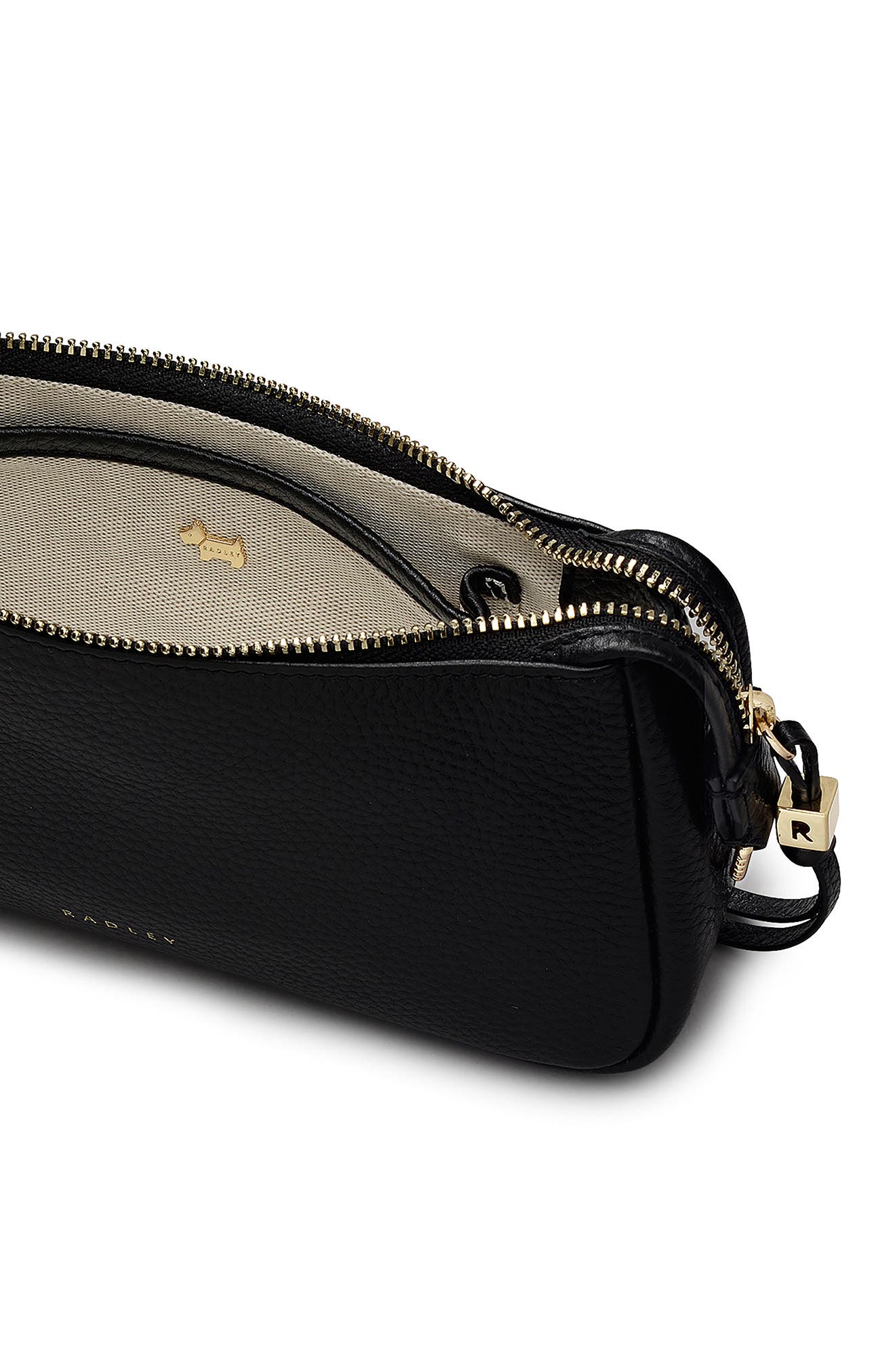 Radley Carlton Close Mini Zip Top Shoulder Bag, Alternate, color, Black