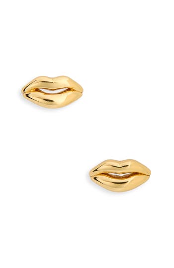 Kate Spade New York Golden Hour Mini Lips Stud Earrings In Gold