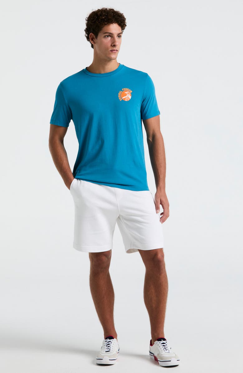 Original Penguin Camp Eco Viscose Graphic T-Shirt, Alternate, color, Blue Wing Teal