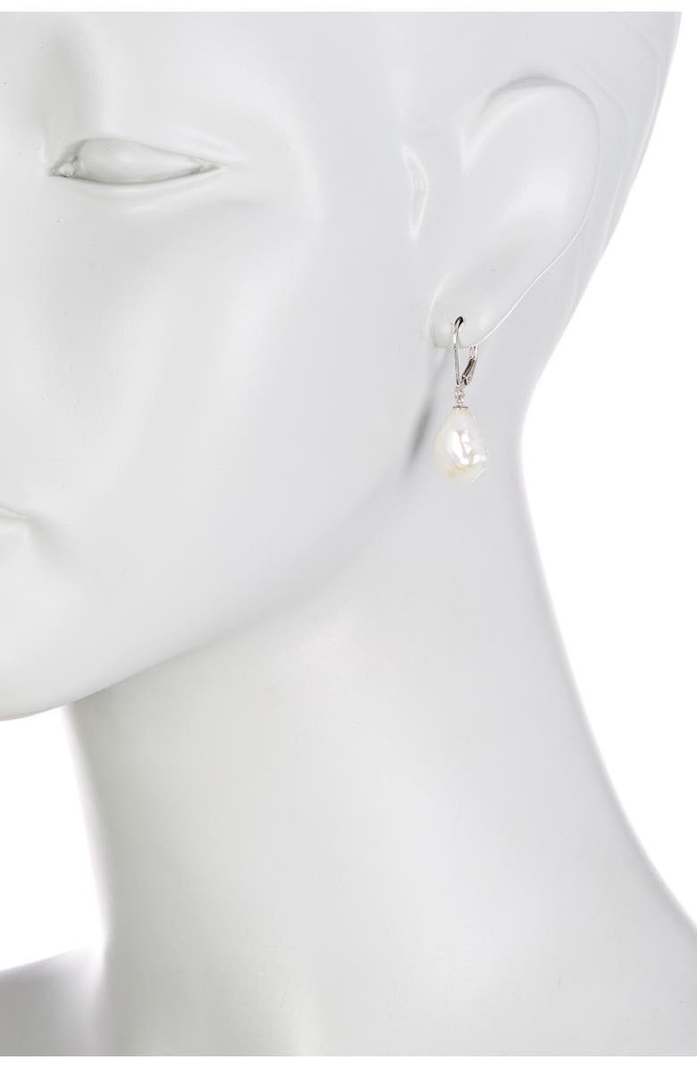 SPLENDID PEARLS 8-10mm Cultured Keshi Pearl Drop Earrings, Alternate, color, 