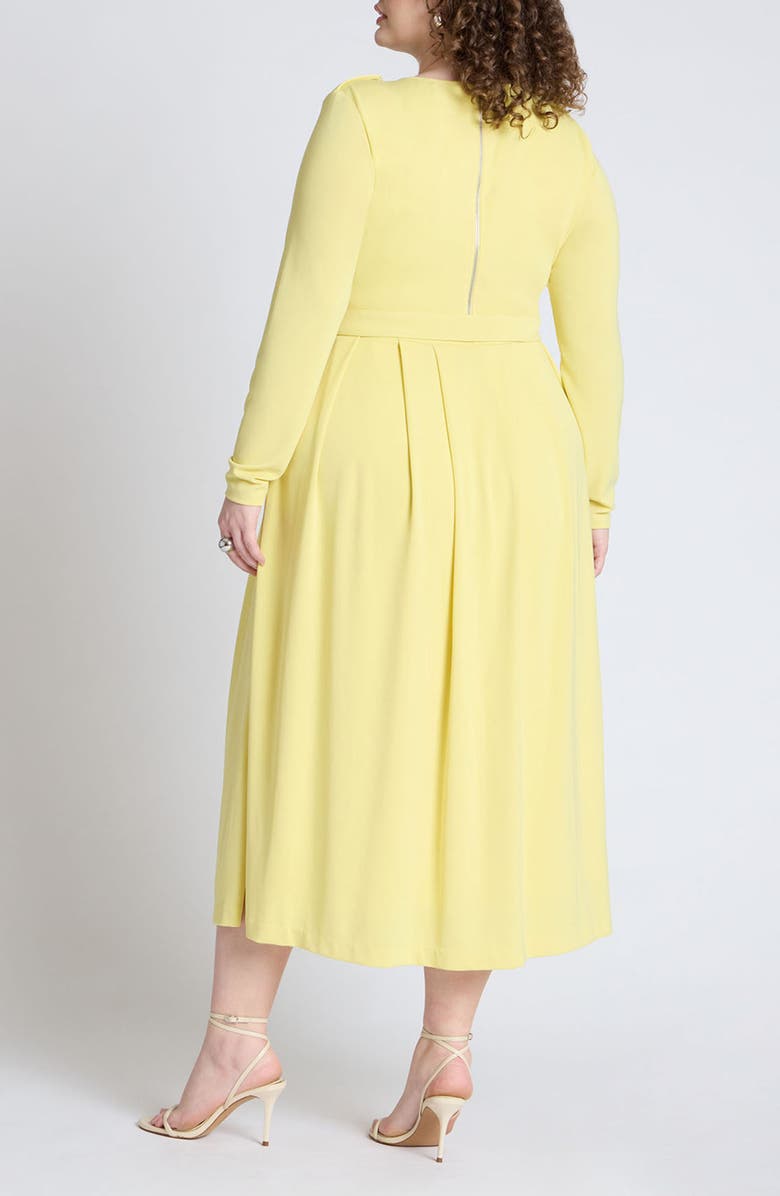 ELOQUII Epaulet Pleated Maxi Dress, Alternate, color, 