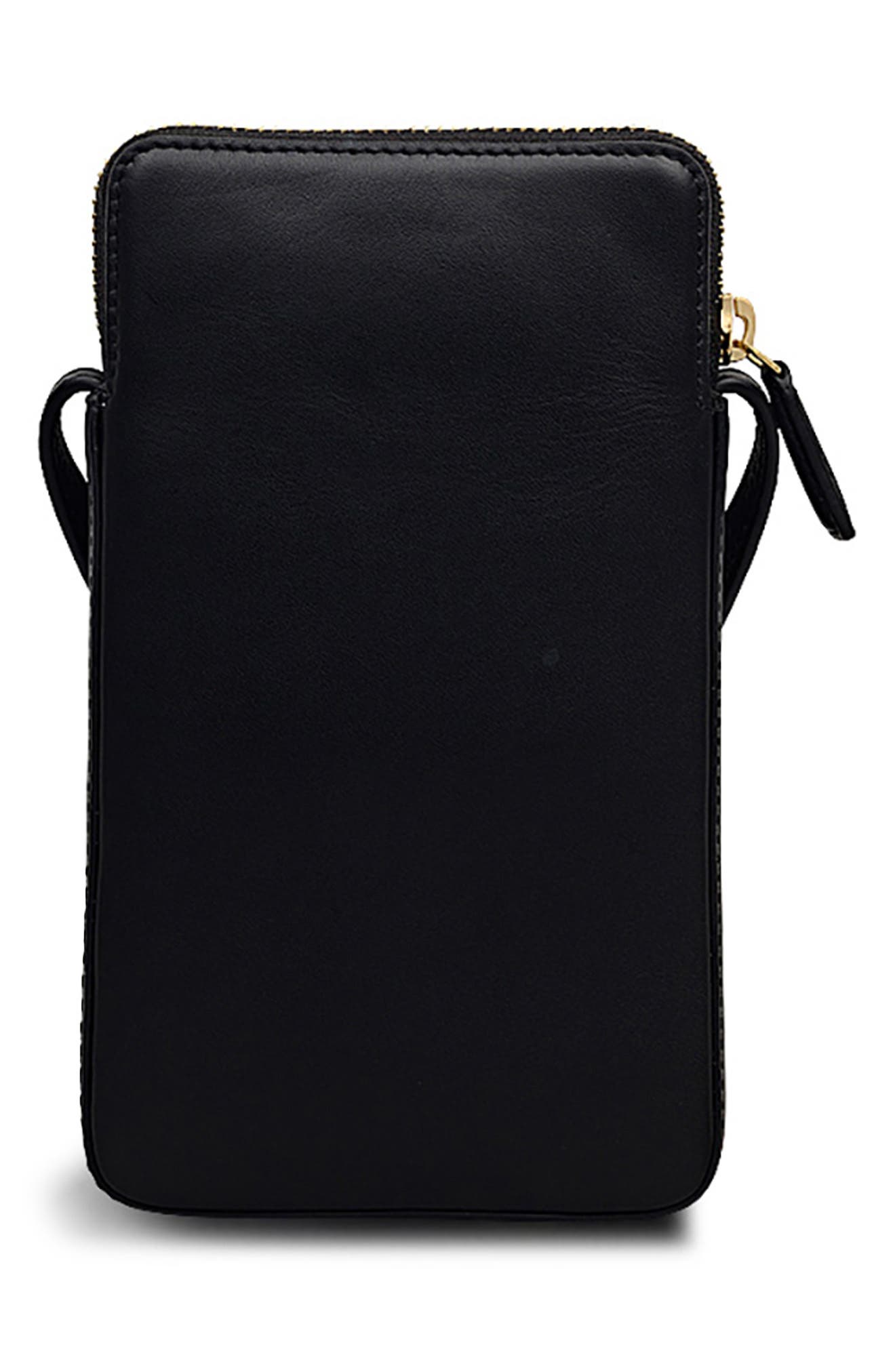 Hadley Lane Medium Phone Crossbody Bag, Alternate, color, BLACK