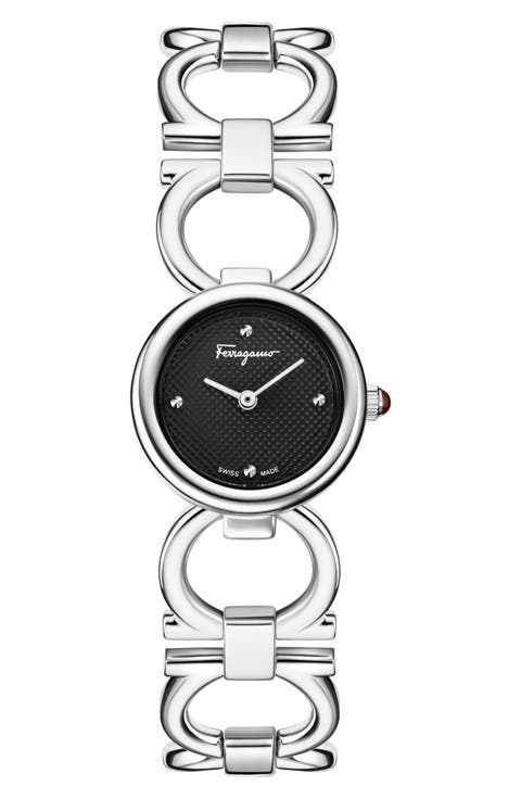 Double Gancini Bracelet Watch, 22.5mm
