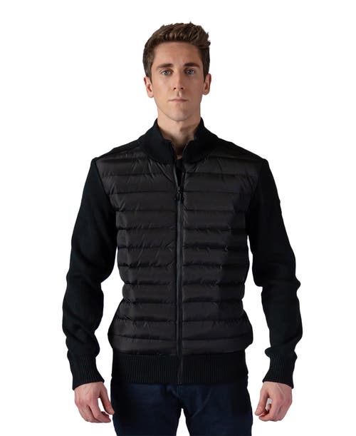 Woodpecker Hybrid Knit Jacket In Black
