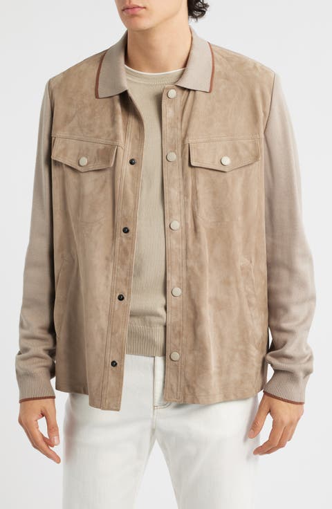 Ultralight Suede & Merino Wool Overshirt