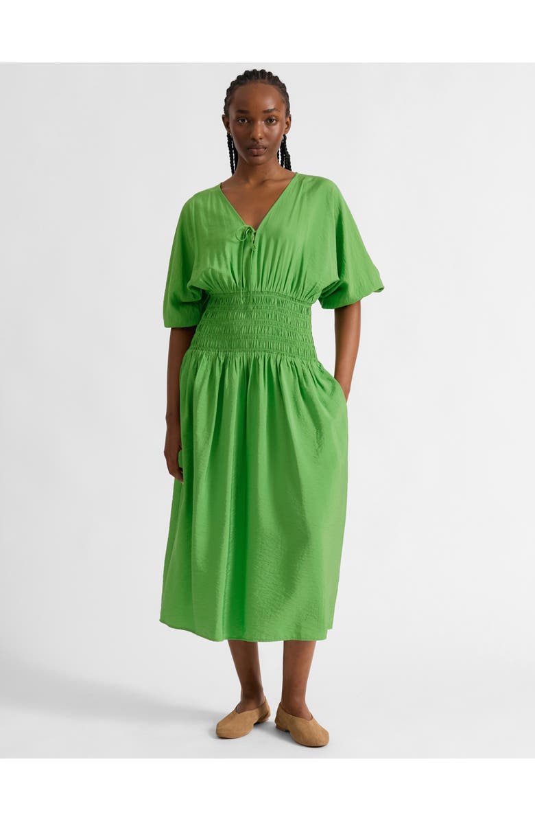 Albaray Air Flow Shirred Waist Dress, Main, color, Green
