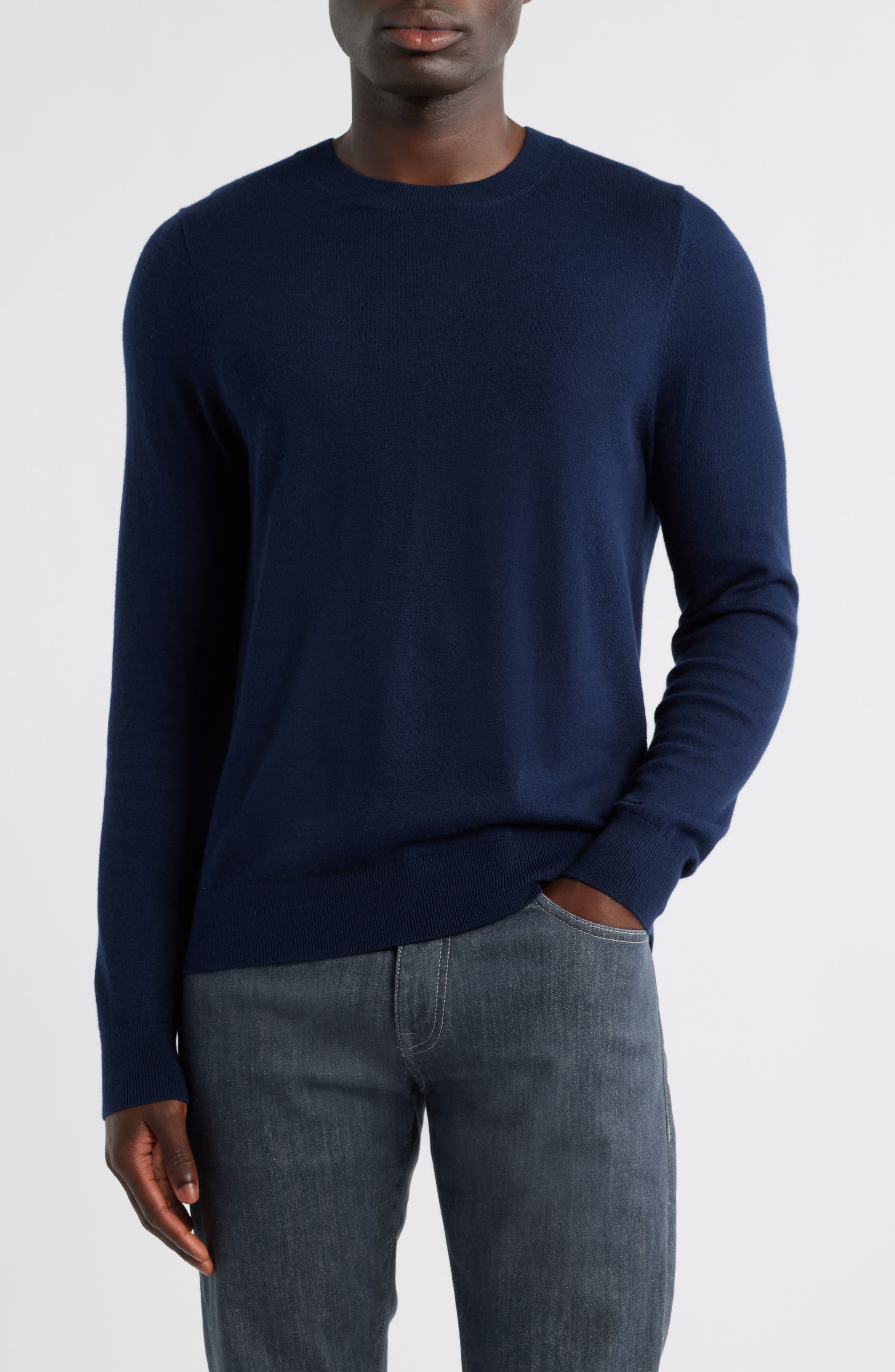 Nordstrom Crewneck Cotton & Cashmere Sweater