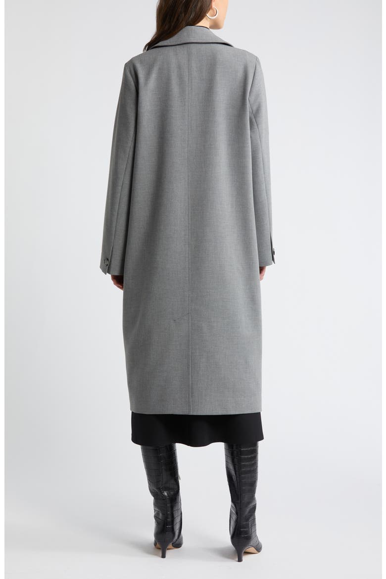 Oversize Double Breasted Trench Coat, Alternate, color, GREY HEATHER