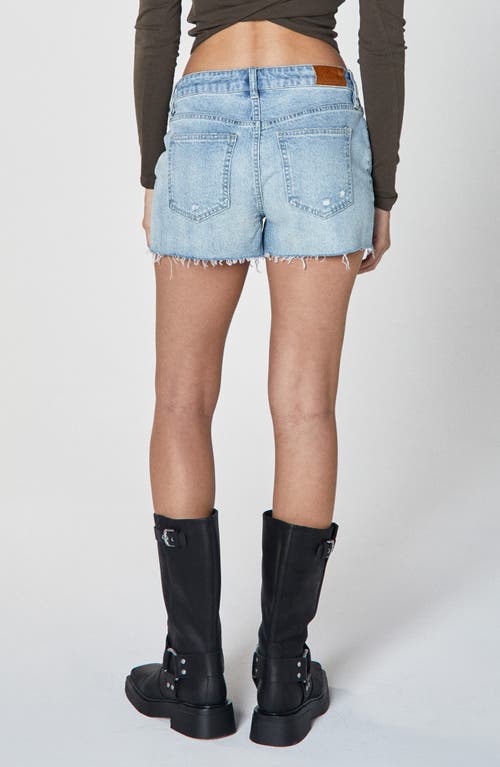 Unpublished Laine Billow Raw Hem Denim Shorts