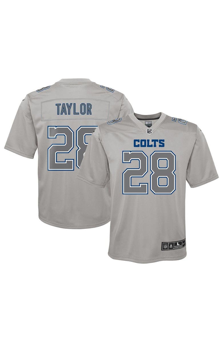 Nike Youth Nike Jonathan Taylor Gray Indianapolis Colts Atmosphere Game Jersey, Main, color, Gray