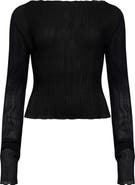 LIONESS Ford Long Sleeve Plissé Top