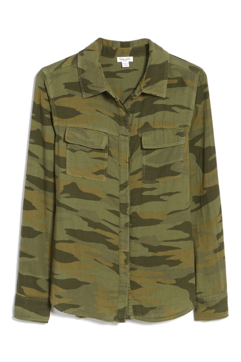 Camo Double Pocket Shirt, Alternate, color, MILITARY OLIVE