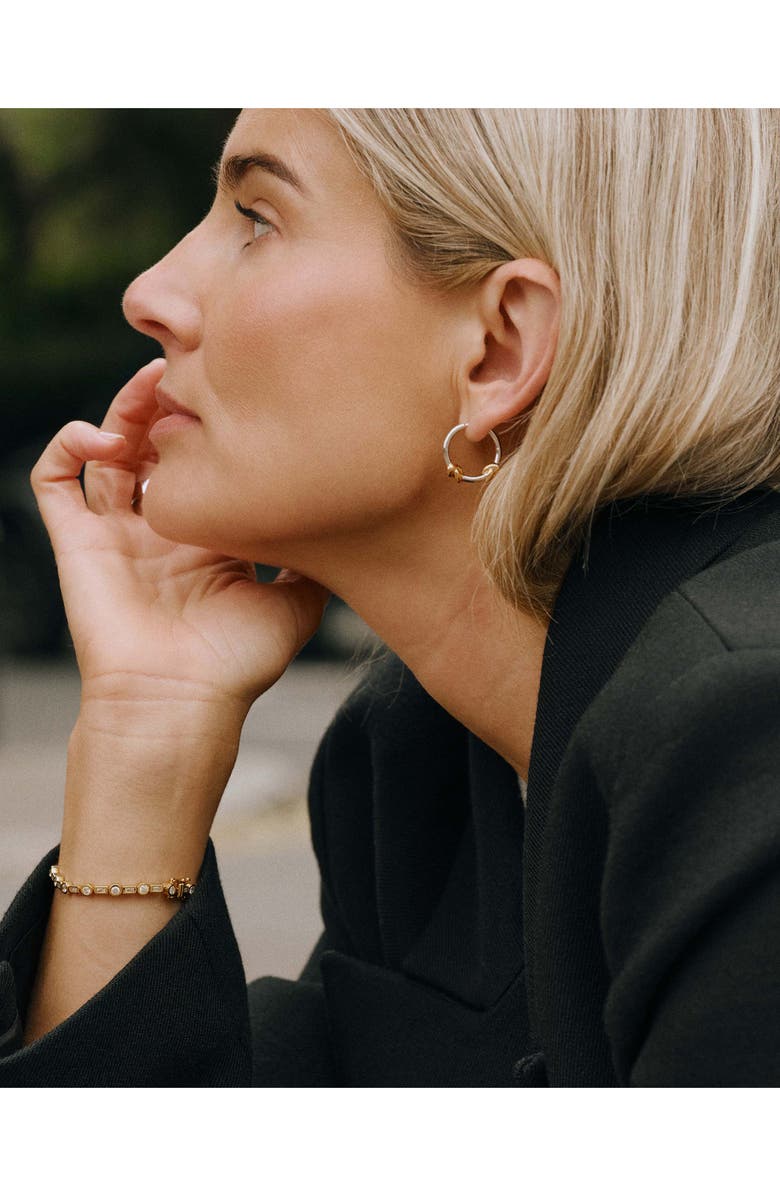 Missoma x Lucy Williams Small Knot Hoop Earrings, Alternate, color, Gold Plated/Silver Plated