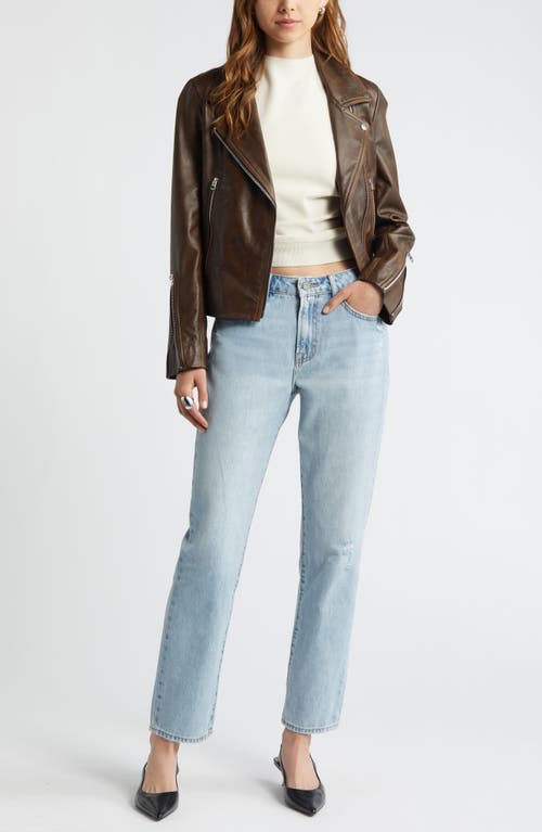 Open Edit Ruched Cap Sleeve Sweater In Ivory Dove