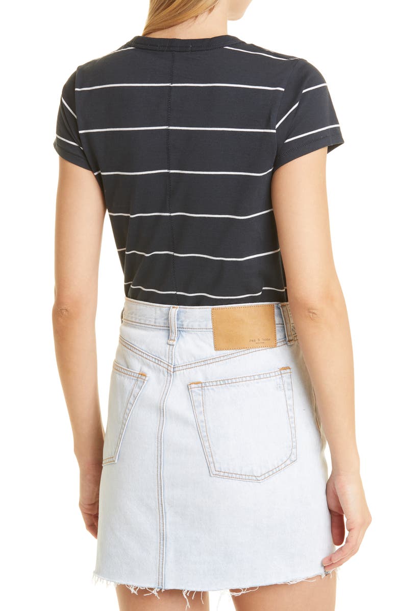 rag & bone The Stripe Organic Cotton T-Shirt, Alternate, color, 