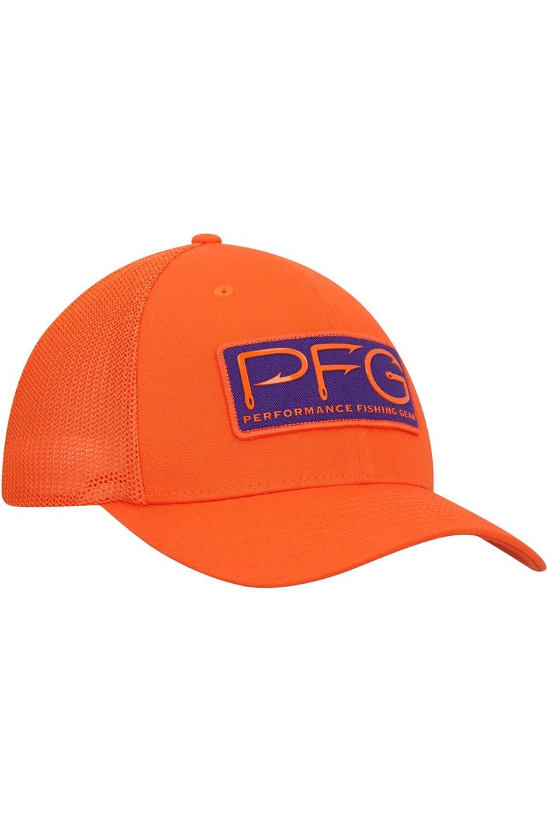 Men's Columbia Orange Clemson Tigers PFG Hooks Flex Hat, Alternate, color, Orange