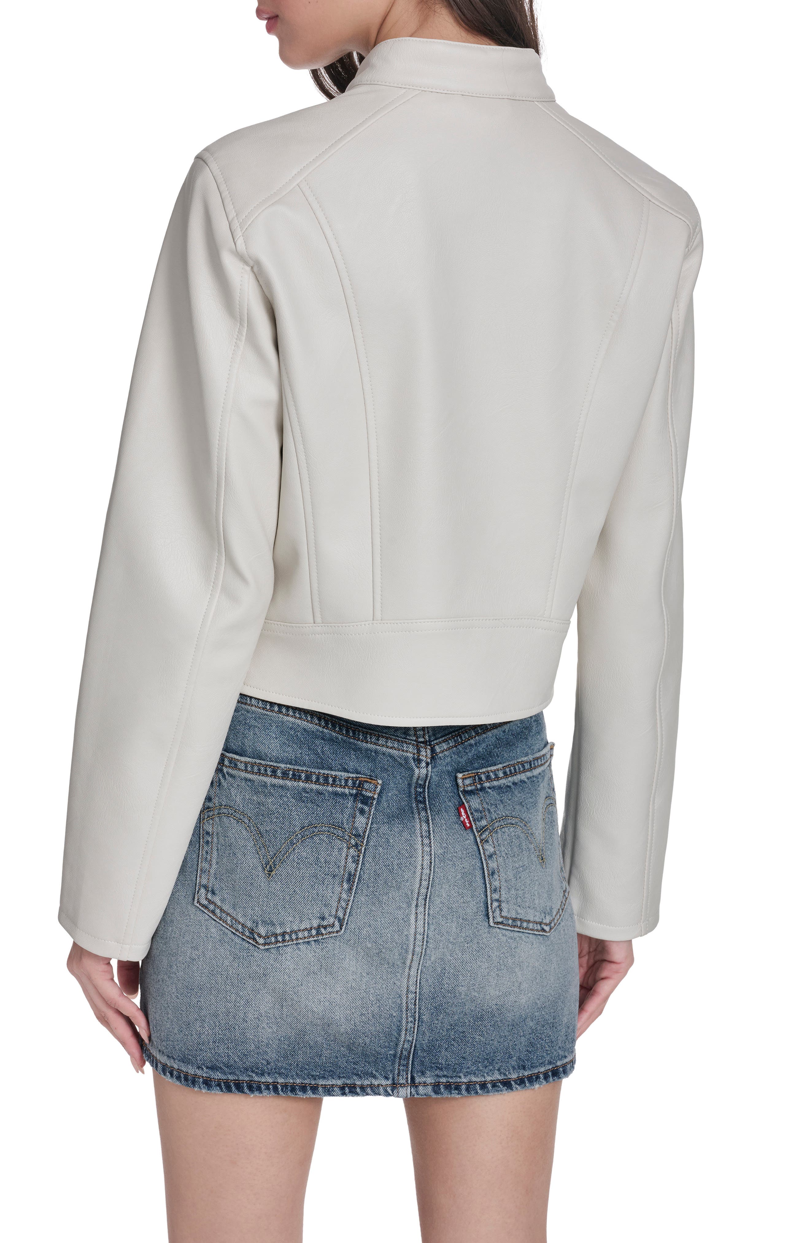 Faux Leather Racer Jacket - image 2