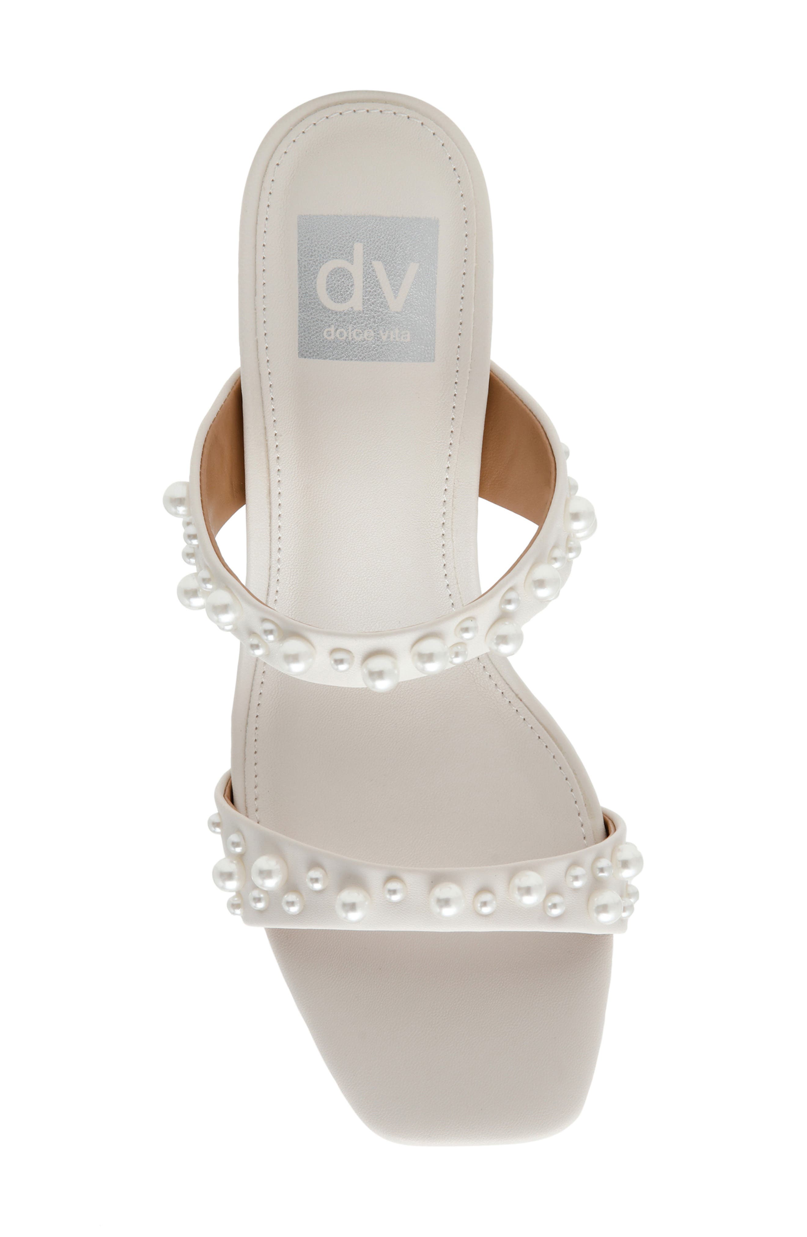 DV by Dolce Vita Veniss Embellished Slide Sandal, Alternate, color, Ivory