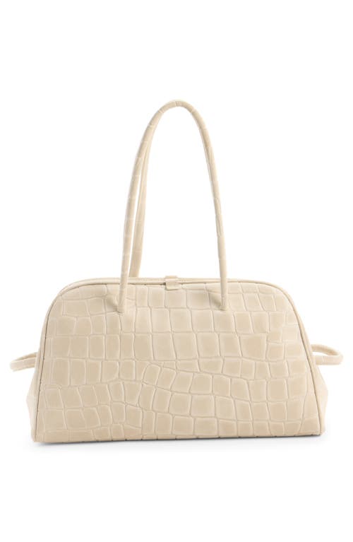 Jacquemus Le Turismo Croc Embossed Suede Bowling Bag