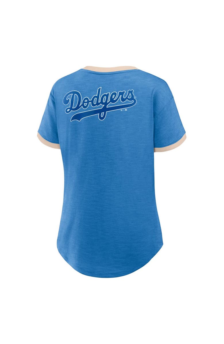 FANATICS Women's Fanatics Royal Los Angeles Dodgers Binge Worthy Stadium Slub V-Neck T-Shirt, Alternate, color, Royal