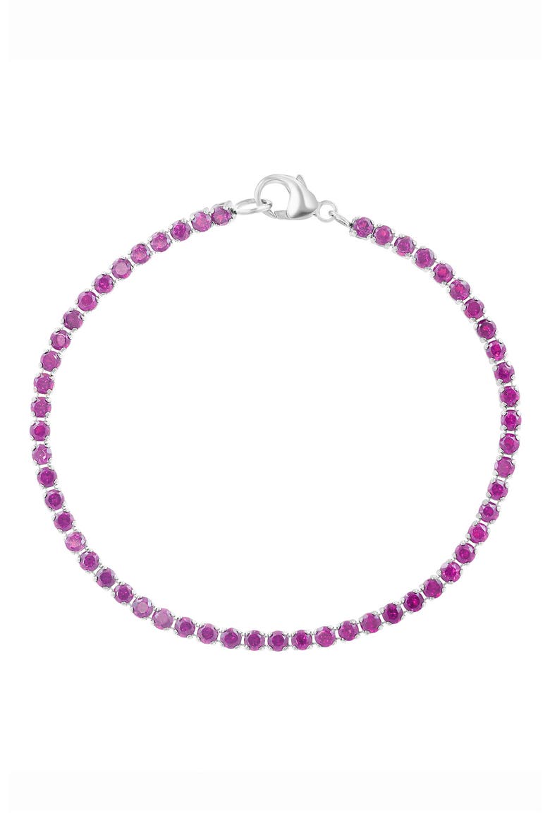Rhodolite Garnet Bracelet, Main, color, SILVER/ RHODOLITE GARNET