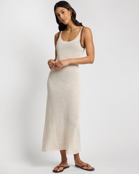Linen Sweater Scoop Maxi Dress