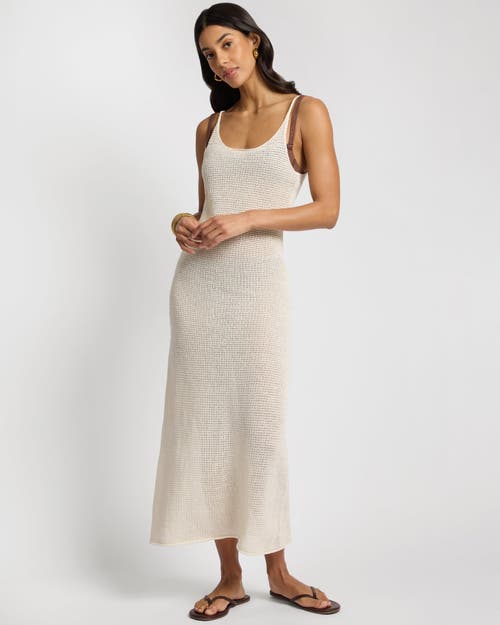 Onia Linen Sweater Scoop Maxi Dress In White