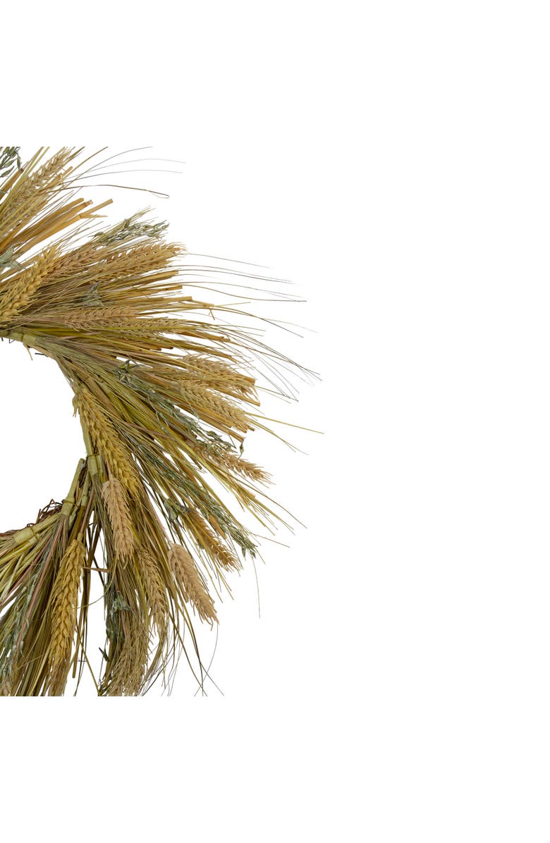Northlight Wheat and Straw Artificial Fall Harvest Wreath - 22", Alternate, color, 