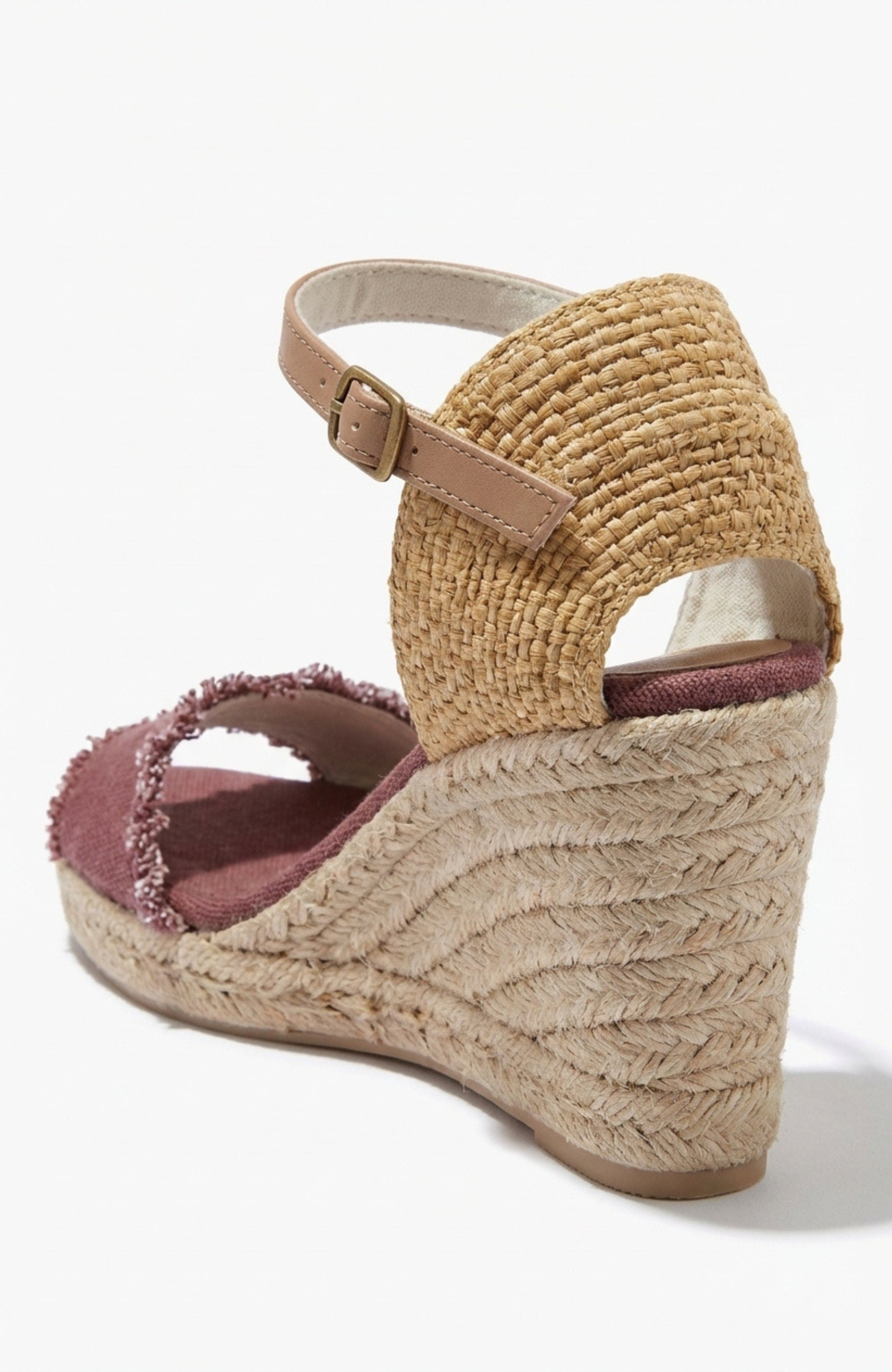 Inesa Single Fringed Band Espadrille, Alternate, color, terra cotta