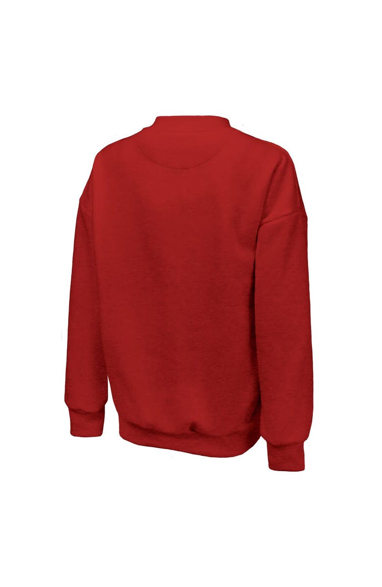 Majestic Threads Women's Majestic Threads  Scarlet San Francisco 49ers Super Bowl LVIII Primetime Tri-Blend Pullover Sweatshirt, Alternate, color, 