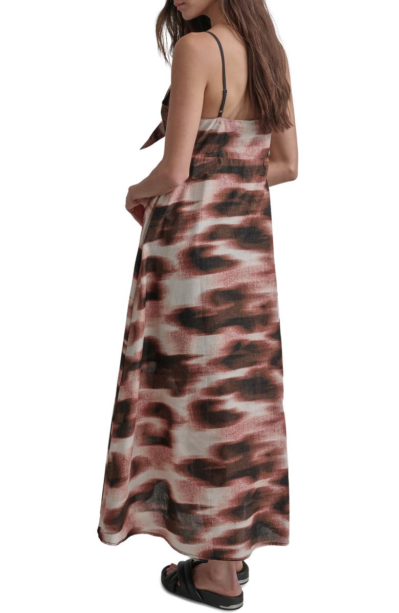 DKNY Tie Front Maxi Dress, Alternate, color,