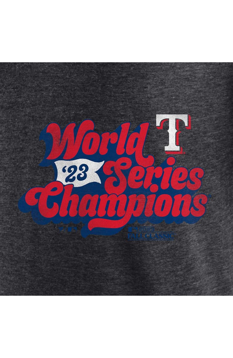 FANATICS Women's Fanatics Branded Heather Charcoal Texas Rangers 2023 World Series Champions Appeal Play Tri-Blend V-Neck T-Shirt, Alternate, color,