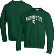 Champion Men's Champion  Green Michigan State Spartans Arch Over Logo Pullover Sweatshirt