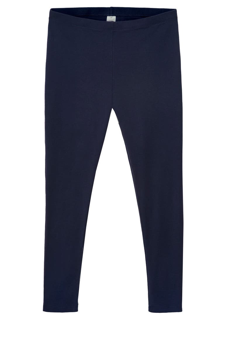 Women's Soft 100% Cotton Plus Size Leggings, Alternate, color, Navy