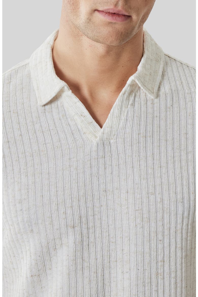 Isadore Rib Johnny Collar Polo, Alternate, color, SWAN