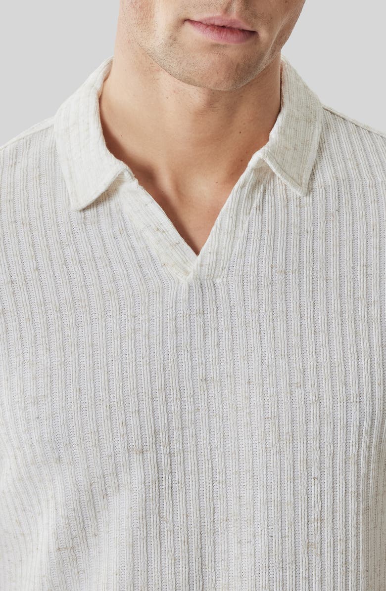Robert Barakett Isadore Rib Johnny Collar Polo, Alternate, color, Swan