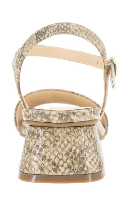 Reaction Kenneth Cole Buena Block Heel Sandal In Light Taupe Multi