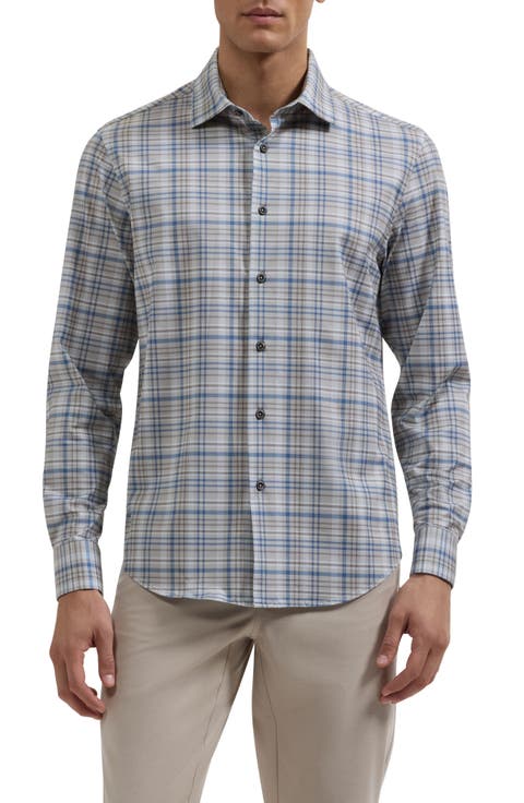 James Plaid Long Sleeve Button Up Shirt