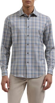 Bugatchi James Plaid Long Sleeve Button Up Shirt