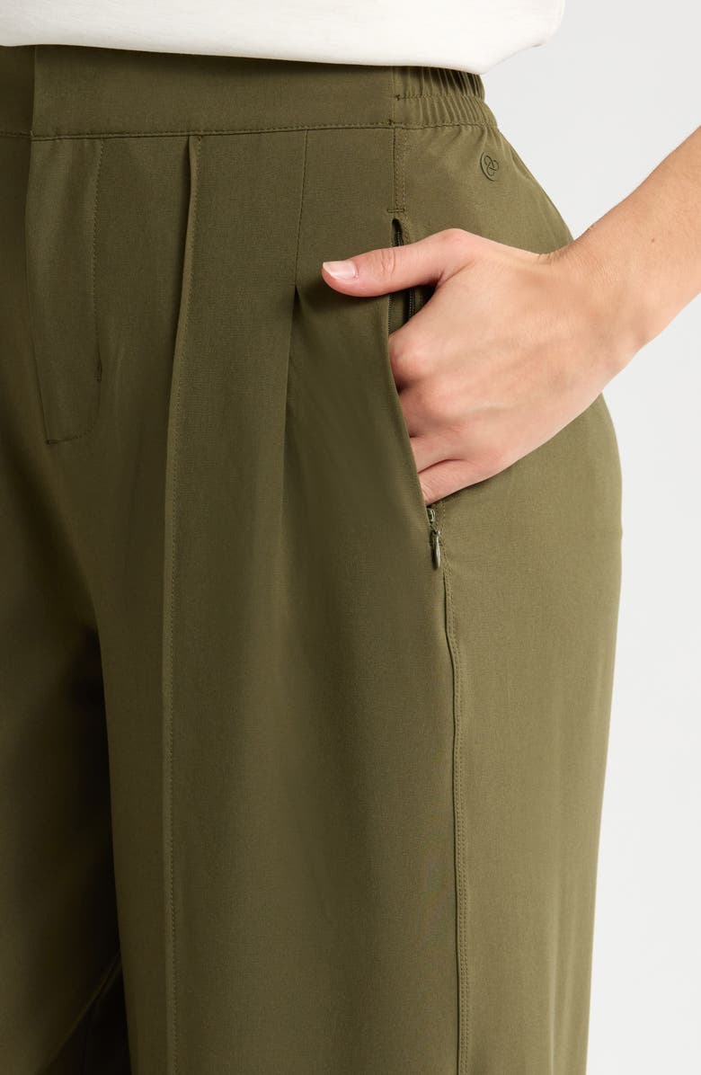 Zella Impress High Waist Pants, Alternate, color, Olive Night